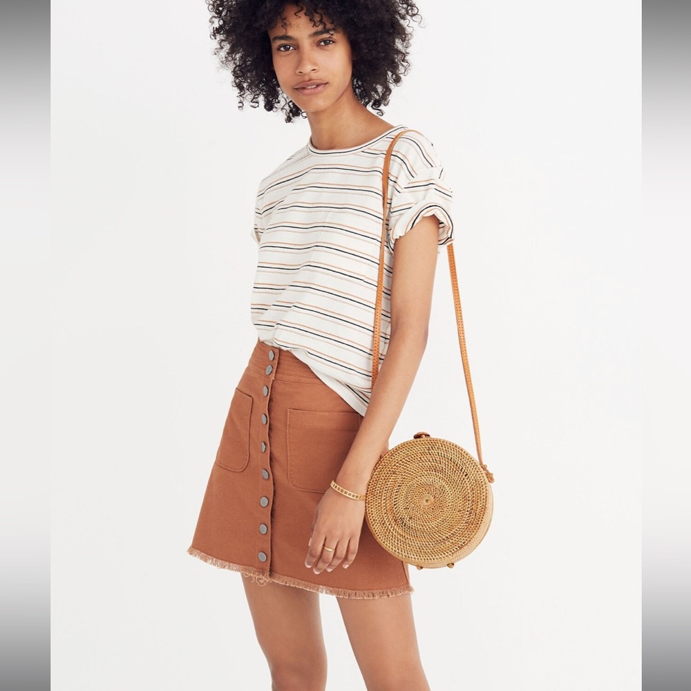 Madewell High-Waist Snap Skirt - Picture 1 of 4